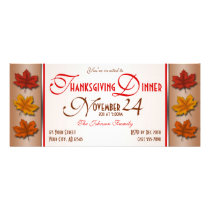 Autumn Leaves Thanksgiving Dinner Invitations