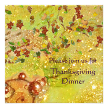 AUTUMN LEAVES Thanksgiving Dinner Invite