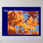 Autumn Leaves We are Blessed... art prints gifts