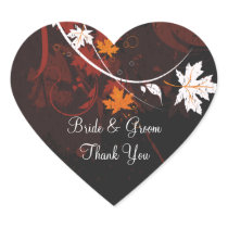 Autumn Leaves Wedding Stickers