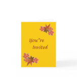 Autumn Leaves, You're Invited Card