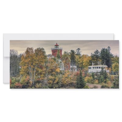 Autumn Lighthouse Custom Rack Card by DuluthGifts