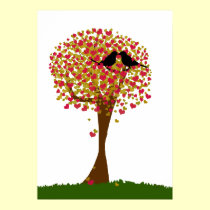 Autumn Love Birds posters