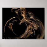 Autumn Love Fractal by Kitty Ann Poster