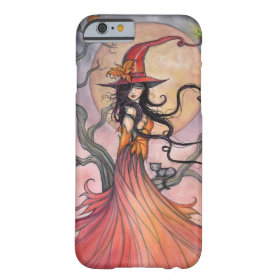 Autumn Magic Witch and Cat Fantasy Art Barely There iPhone 6 Case