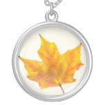 Autumn Maple Leaf in Shades of Gold Custom Jewelry