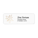 Autumn Maple Leaf Return Address Label
