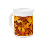 Autumn Maple Leaves Drink Pitcher