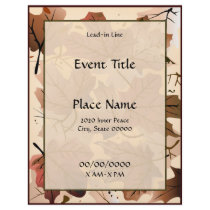 Autumn Maple Leaves Forest Floor Event Flyer