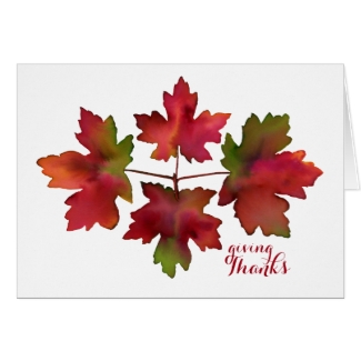 Autumn Maple Leaves Giving Thanks