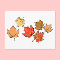 Autumn Maple Leaves postcards