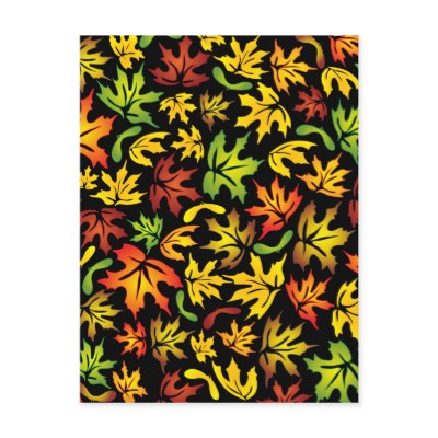 autumn maple leaves post card by VioDeSign