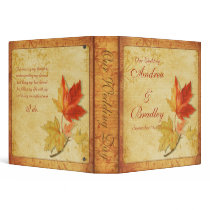 Autumn Maple Leaves Wedding Binder