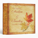Autumn Maple Leaves Wedding Binder