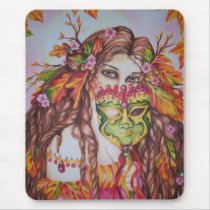 Autumn Masquerade Fantasy Goddess Mouse Pad mousepads