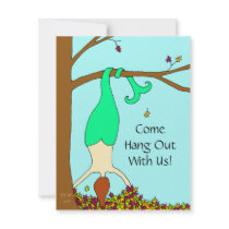 Autumn Mermaid "Come Hang Out With Us" invitations