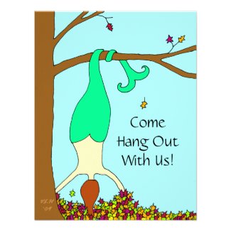 Autumn Mermaid "Come Hang Out With Us" Invite