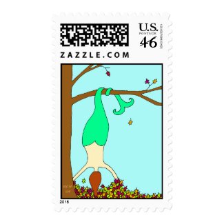 Autumn Mermaid Postage Stamps