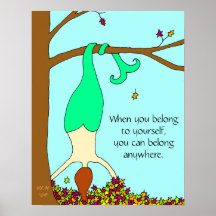 Autumn Mermaid "When You Belong To Yourself..." Print