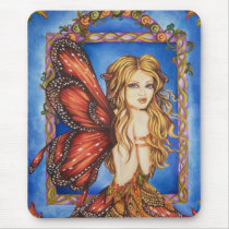 Autumn Monarch Butterfly Fairy Goddess Mouse Pad mousepads