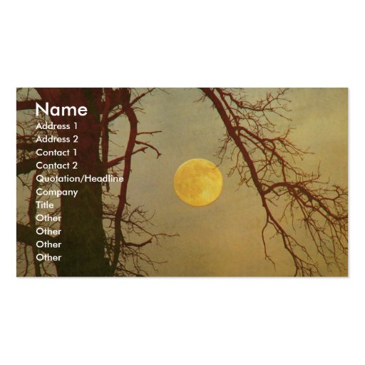 Autumn Moon Business Card (front side)