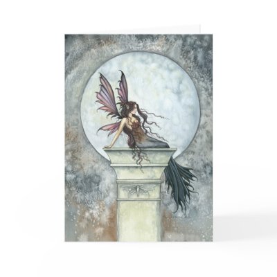 Autumn Moon Fairy Card by Molly Harrison by robmolily