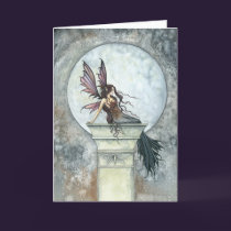 Autumn Moon Fairy Card by Molly Harrison cards