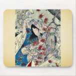 Autumn moon over Sumiyoshi by Taiso, Yoshitoshi Mouse Pad