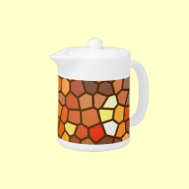 Autumn Mosaic Abstract teapots
