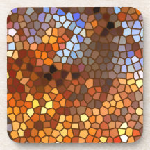 Autumn Mosaic Abstract 1 Beverage Coasters