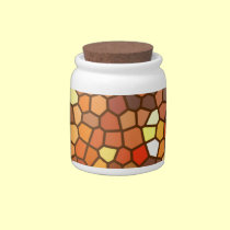 Autumn Mosaic Abstract candy jars