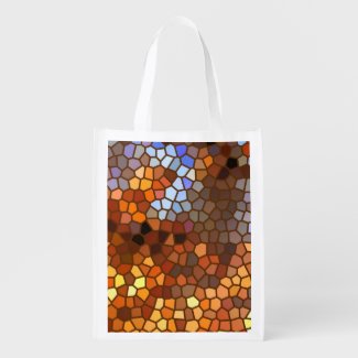 Autumn Mosaic Abstract Grocery Bags