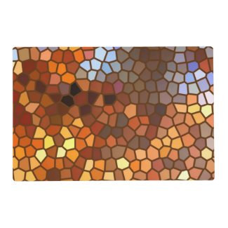 Autumn Mosaic Abstract Laminated Placemat