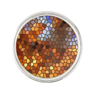 Autumn Mosaic Abstract Lapel Pin