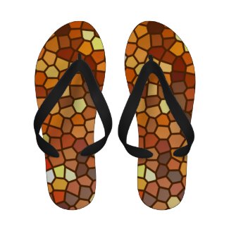 Autumn Mosaic Flip Flops