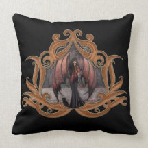 Autumn Mystique Fairy Fantasy Vampire Gothic Art Throw Pillow
