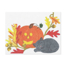 Autumn Nap Postcards