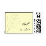 Autumn Oak Leaf Love Wedding Postage Stamp