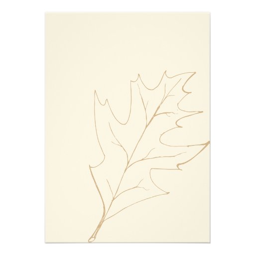 Autumn Oak Leaves Post Wedding Brunch Invitation