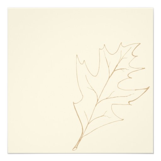 Autumn Oak Leaves Rehearsal Dinner Invitation