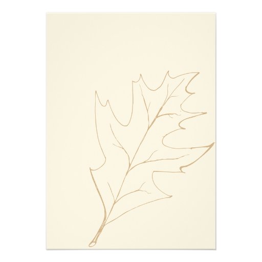 Autumn Oak Leaves Rehearsal Dinner Invitation