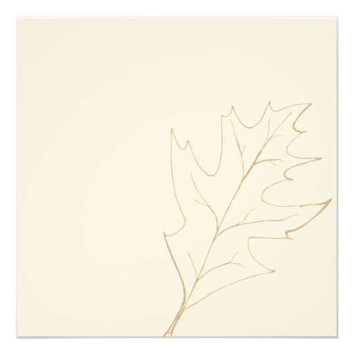 Autumn Oak Leaves Wedding Invitation