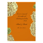 Autumn Orange Hydrangea Invitation invitations