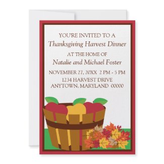 Autumn Orchard Thanksgiving Invitation invitation