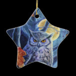 Autumn Owl and Raven. ornaments