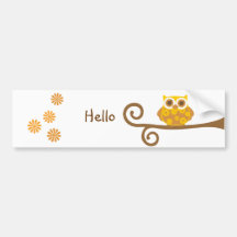 Autumn Owl Bumper Stickers