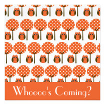 Autumn Owl Invitation invitations