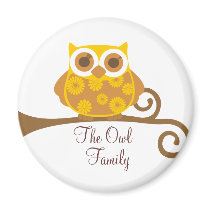 Autumn Owl Refrigerator Magnets