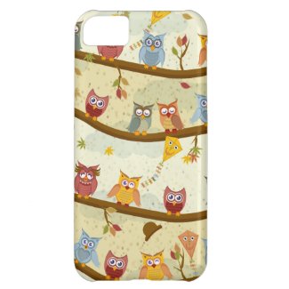 autumn owls cover for iPhone 5C