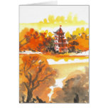 Autumn Pagoda Art Card
